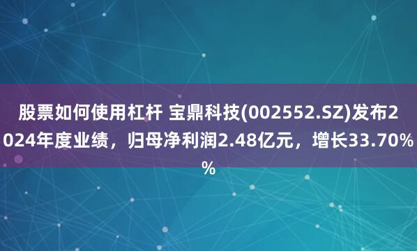 股票如何使用杠杆 宝鼎科技(002552.SZ)发布2024年度业绩，归母净利润2.48亿元，增长33.70%