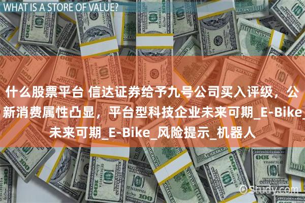 什么股票平台 信达证券给予九号公司买入评级，公司首次覆盖报告：新消费属性凸显，平台型科技企业未来可期_E-Bike_风险提示_机器人