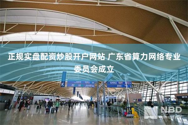 正规实盘配资炒股开户网站 广东省算力网络专业委员会成立