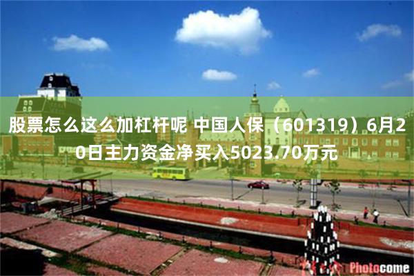 股票怎么这么加杠杆呢 中国人保（601319）6月20日主力资金净买入5023.70万元