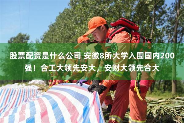 股票配资是什么公司 安徽8所大学入围国内200强！合工大领先安大，安财大领先合大