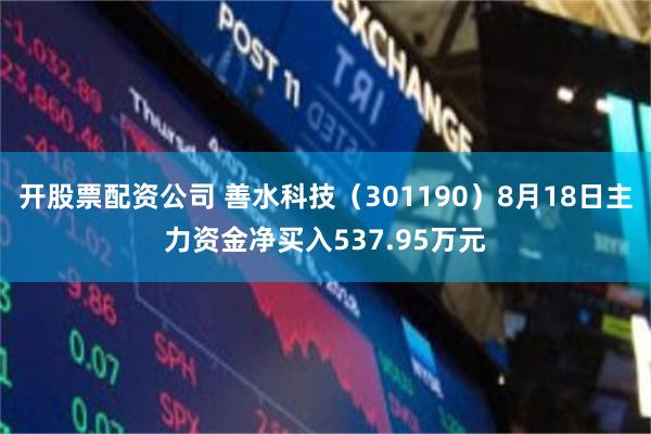 开股票配资公司 善水科技（301190）8月18日主力资金净买入537.95万元