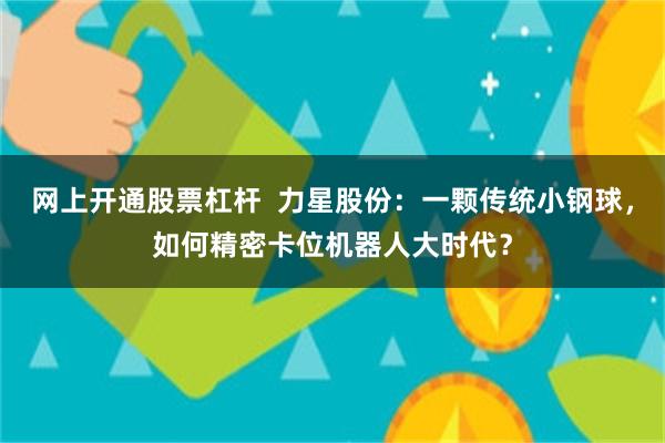 网上开通股票杠杆 力星股份:一颗传统小钢球,如何精密卡位机器人大时代?
