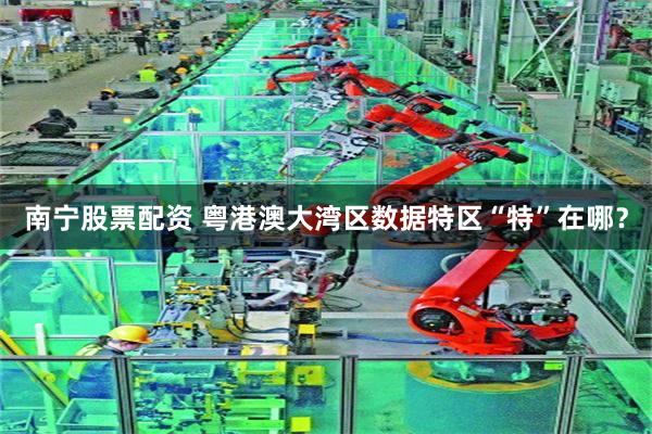 南宁股票配资 粤港澳大湾区数据特区“特”在哪？