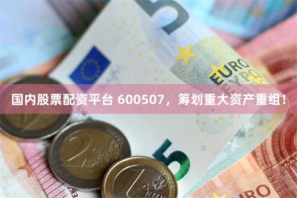 国内股票配资平台 600507，筹划重大资产重组！