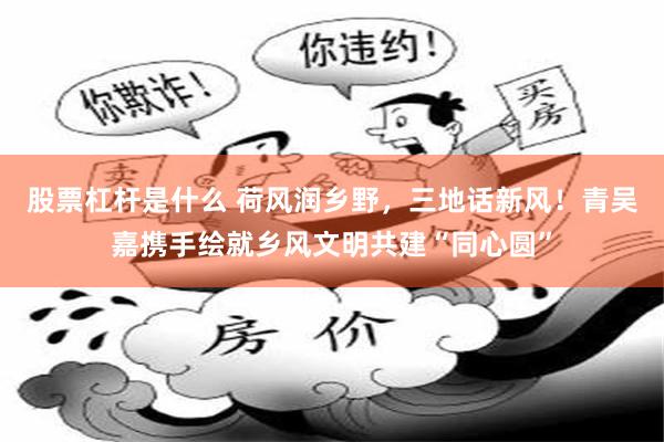 股票杠杆是什么 荷风润乡野，三地话新风！青吴嘉携手绘就乡风文明共建“同心圆”