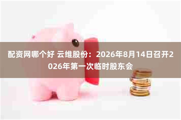 配资网哪个好 云维股份：2026年8月14日召开2026年第一次临时股东会