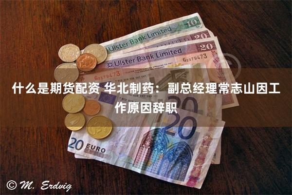 什么是期货配资 华北制药：副总经理常志山因工作原因辞职
