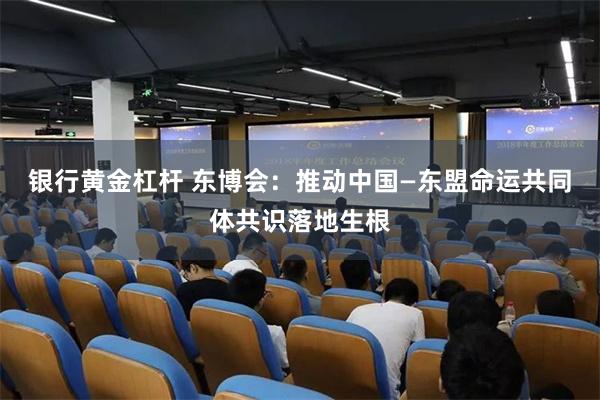 银行黄金杠杆 东博会:推动中国—东盟命运共同体共识落地生根